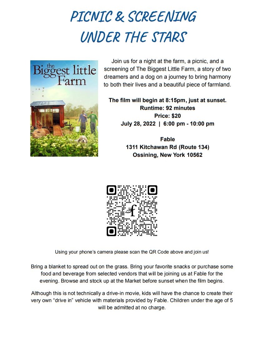 The Biggest Little Farm Showing in July at Fable